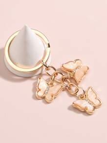 Móc khóa Bươm bướm - Màu Hồng baby - Xem 2