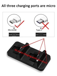 Wireless Controller Charging Dock, Dual Charger For Slim/ Pro, Black - Black - View 5