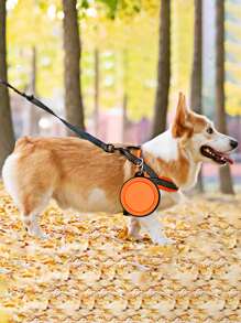 1pc Random Color Foldable Pet Travel Bowl For Pets Going Out Dog Outing Dog Stuff - Multicolor - View 2