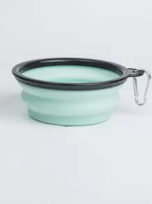 1pc Random Color Foldable Pet Travel Bowl For Pets Going Out Dog Outing Dog Stuff - Multicolor - View 4