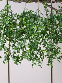 1 件人造曼陀罗藤蔓，室内空调管道罩悬挂藤蔓，户外花园装饰绿色植物 - 綠色 - 查看 1