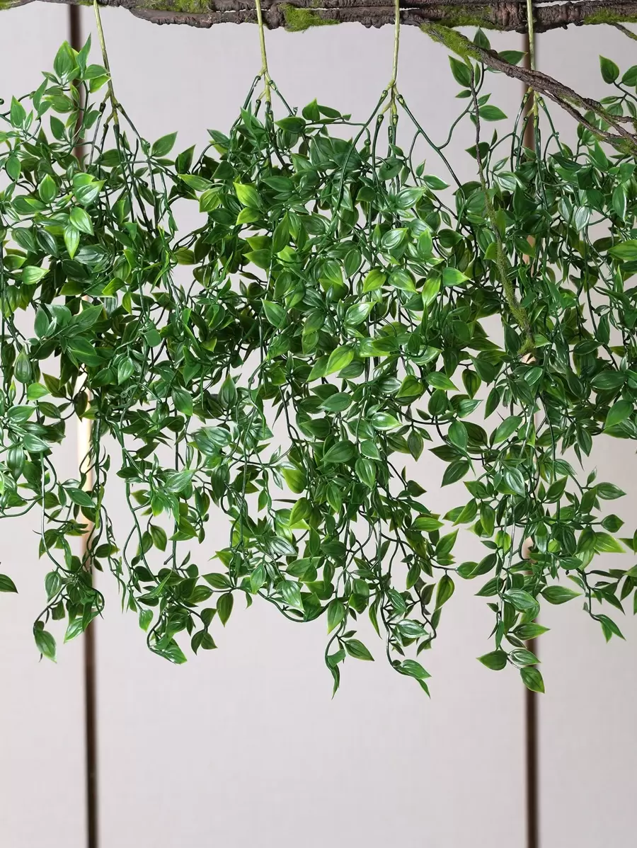 1 件人造曼陀罗藤蔓，室内空调管道罩悬挂藤蔓，户外花园装饰绿色植物 - 綠色 - 查看 1