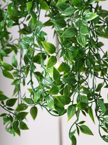 1 件人造曼陀罗藤蔓，室内空调管道罩悬挂藤蔓，户外花园装饰绿色植物 - 綠色 - 查看 4