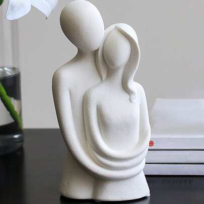 1 tác phẩm điêu khắc trang trí cặp đôi yêu nhau, đồ trang trí nhà bền thích hợp cho phòng ngủ, đám cưới và sử dụng hàng ngày, chất lượng tuyệt vời