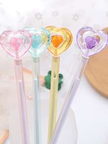 4pcs Heart Design Random Ballpoint Pen
