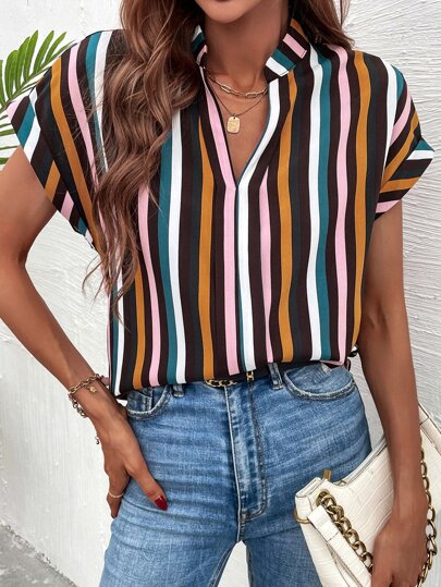 CasualGestreeptBlouse - Top SHEIN