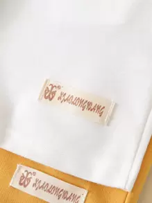 Young Boy 3pcs Letter Patched Detail Bow Front Shorts, School, Campus, College - Multicolor - View 6