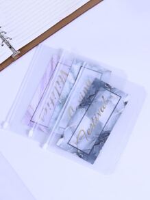 15 piezas Bolsa de archivo transparente A5 - transparente - Ver 1