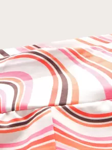 SHEIN ICON Pantalones acampanados 90s con estampado de mármol