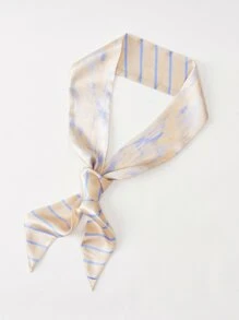 MOTF X MONET INSPIRED 12MM 100% SILK GRAPHIC SKINNY SCARF - Multicolor - View 1