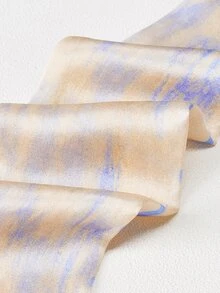 MOTF X MONET INSPIRED 12MM 100% SILK GRAPHIC SKINNY SCARF - Multicolor - View 4
