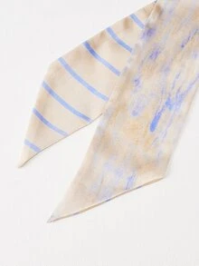 MOTF X MONET INSPIRED 12MM 100% SILK GRAPHIC SKINNY SCARF - Multicolor - View 5