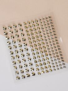 1sheet Rhinestone Eye Tattoo Sticker - Gold - View 1