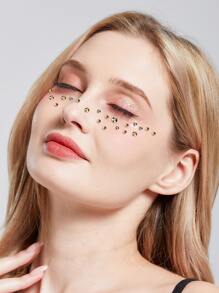 1sheet Rhinestone Eye Tattoo Sticker - Gold - View 2