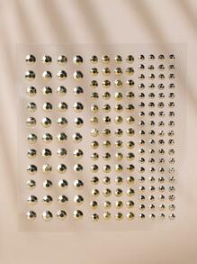 1sheet Rhinestone Eye Tattoo Sticker - Gold - View 3