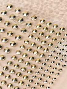 1sheet Rhinestone Eye Tattoo Sticker - Gold - View 4