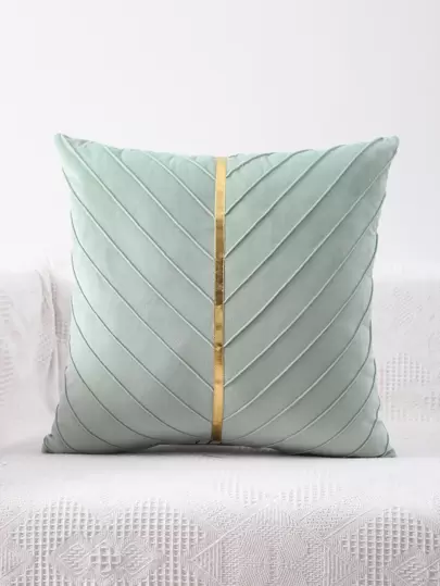 Miater Metallic Line Pattern Cushion Cover Without Filler