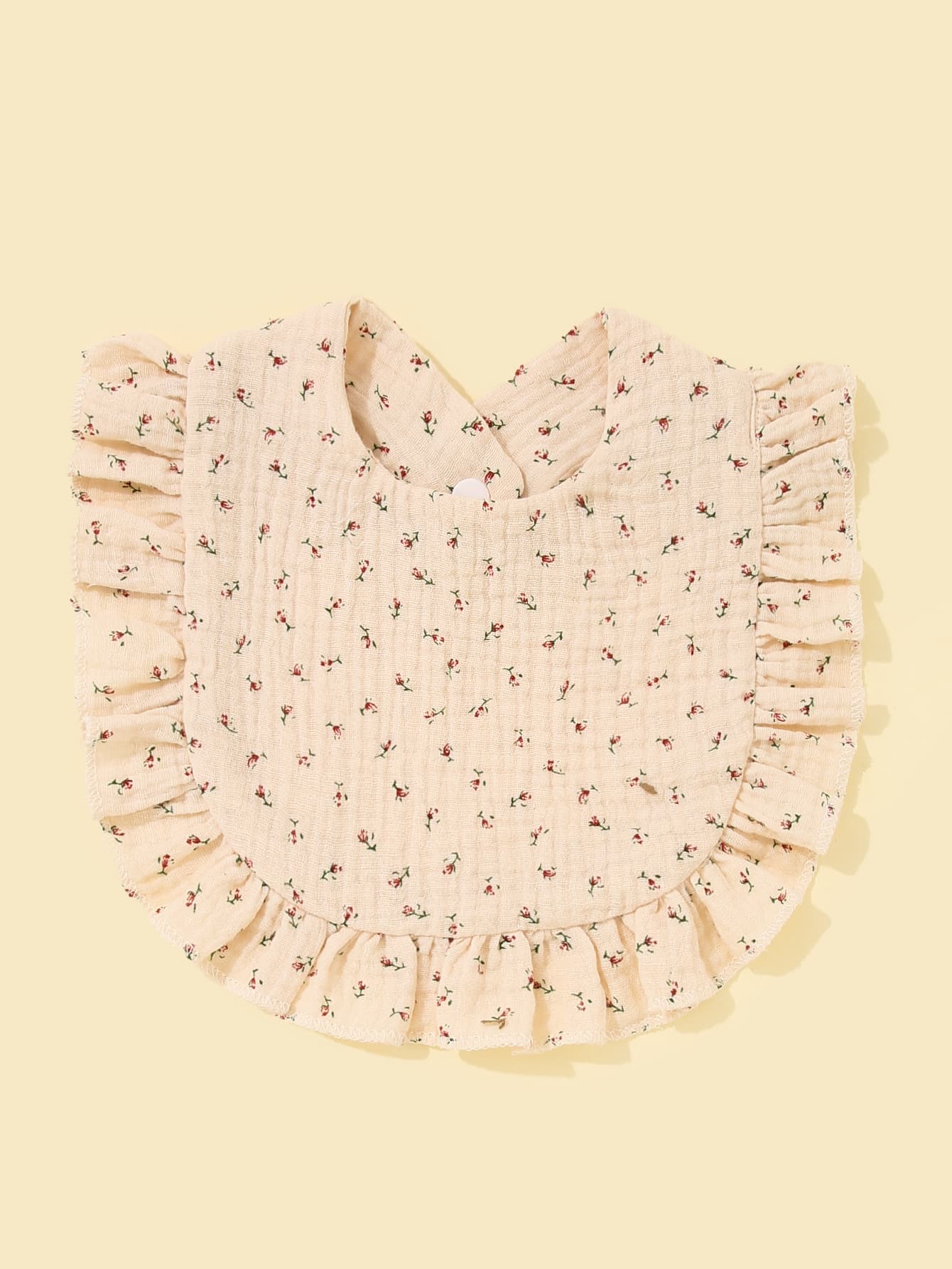 1入組嬰兒印花圍兜 - 米色 - 查看 1