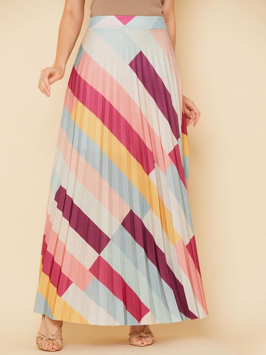 Women Skirts - 酒紅色 - 查看 1