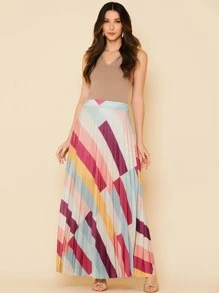 Women Skirts - 酒紅色 - 查看 4