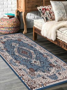 Geometric & Paisley Print Anti-slip Rug - Multicolor - View 2