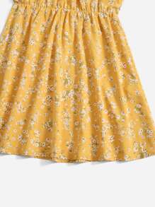 Dreamara Plus Ditsy Floral Print Cami Dress - Yellow - View 3