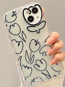 Ốp Điện Thoại Trong Suốt Sơn Hoa Tulip Tương Thích Với iPhone 15/15Pro/15Plus/15Promax - Nhiều màu - Xem 3