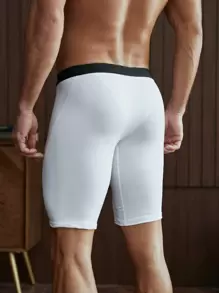 Men Colorblock Boxer Brief - White - View 2
