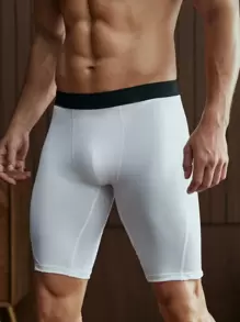 Men Colorblock Boxer Brief - White - View 4