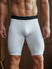 Men Colorblock Boxer Brief - White - View 5
