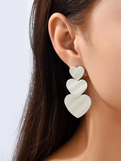 Heart Drop Earrings