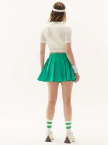 GLOWMODE Core Court Collection Pleated Tennis Skirt - Green - View 5