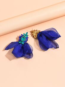 Rhinestone & Flower Decor Drop Earrings Valentines,Mom,Mother,Mother's Day,Gift