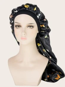 蝴蝶印花加长发帽睡眠帽 - 彩色 - 查看 2