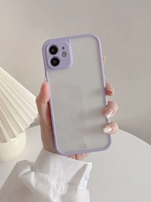 Funda de celular transparente marco en contraste - Morado - Ver 1