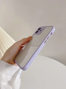 Funda de celular transparente marco en contraste - Morado - Ver 3
