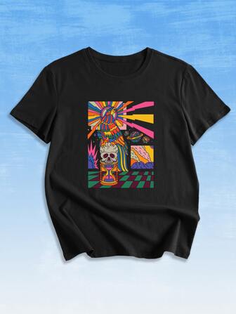 Summerbluess T-shirt à motif tête de mort