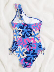 SHEIN Teen Girls Floral One Piece Swimsuit - Multicolor - View 2