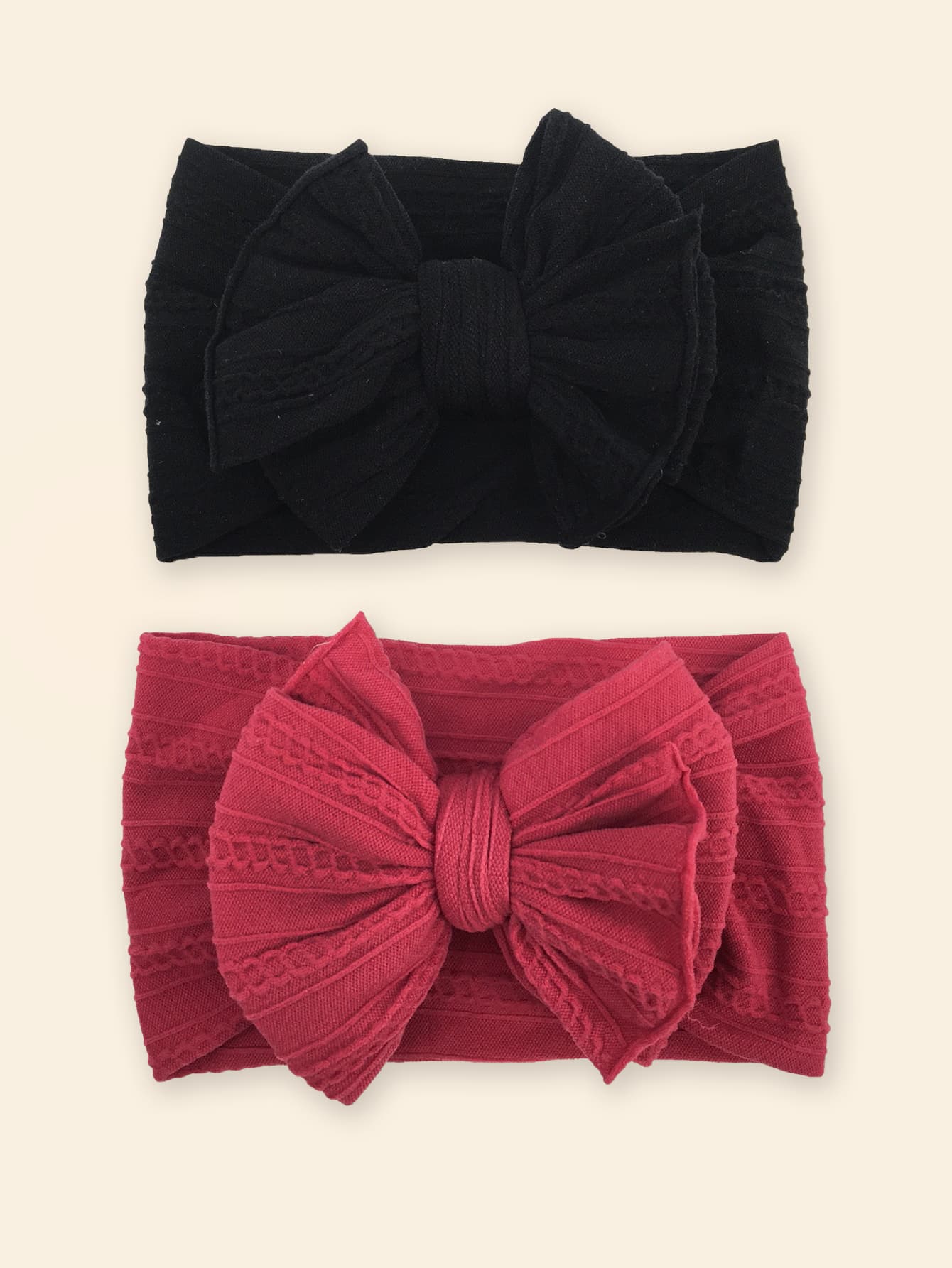 2pcs Baby Bow Decor Headband - Multicolor - View 1