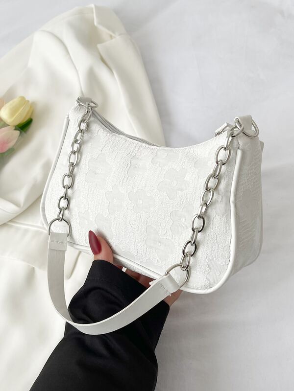 floral chain bag