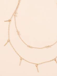 Collar a capas barra accesorio - Amarillo Oro - Ver 3