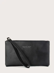 Minimalist Style Portable Wallet With Wrist Strap, Suitable For Daily Use