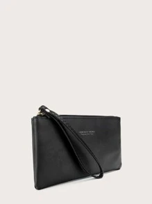 Minimalist Style Portable Wallet With Wrist Strap, Suitable For Daily Use