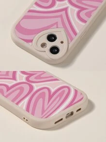 Heart Pattern Fashion Design Phone Case For Daily Use - Coral Pink - View 4