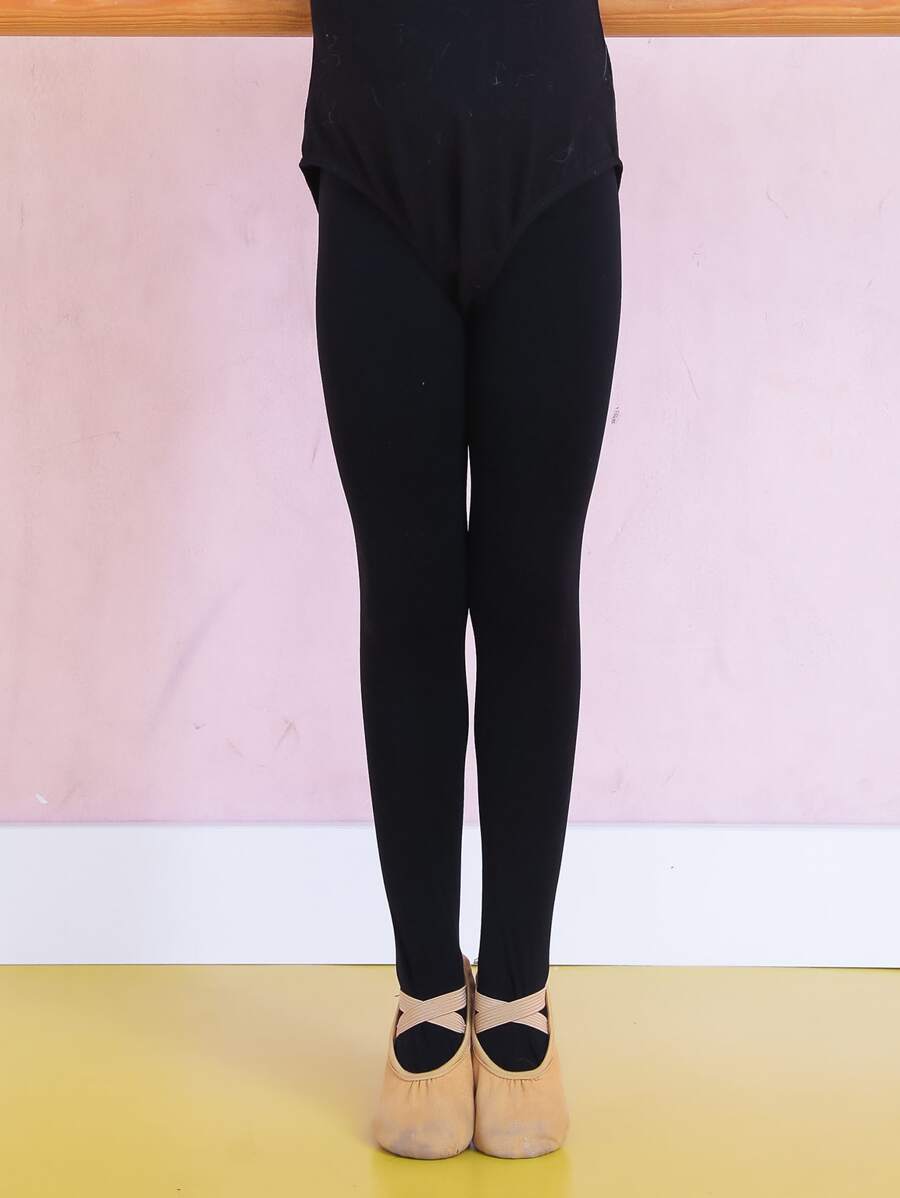 Toddler Girls Solid Tights - Black - View 1