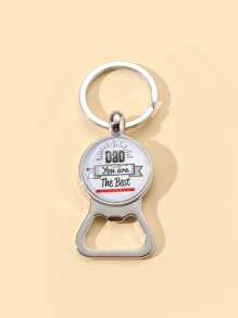 Slogan Đồ họa Mở Chai Móc khóa Charm - Nhiều màu - Xem 1