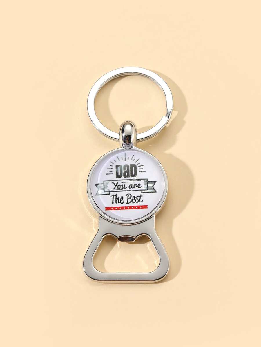 Slogan Đồ họa Mở Chai Móc khóa Charm - Nhiều màu - Xem 1