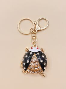Rhinestone Insect Charm Keychain - Multicolor - View 1
