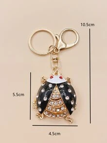 Rhinestone Insect Charm Keychain - Multicolor - View 4