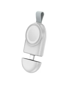 Type-C portátil Reloj Cargador inalámbrico - Blanco - Ver 2